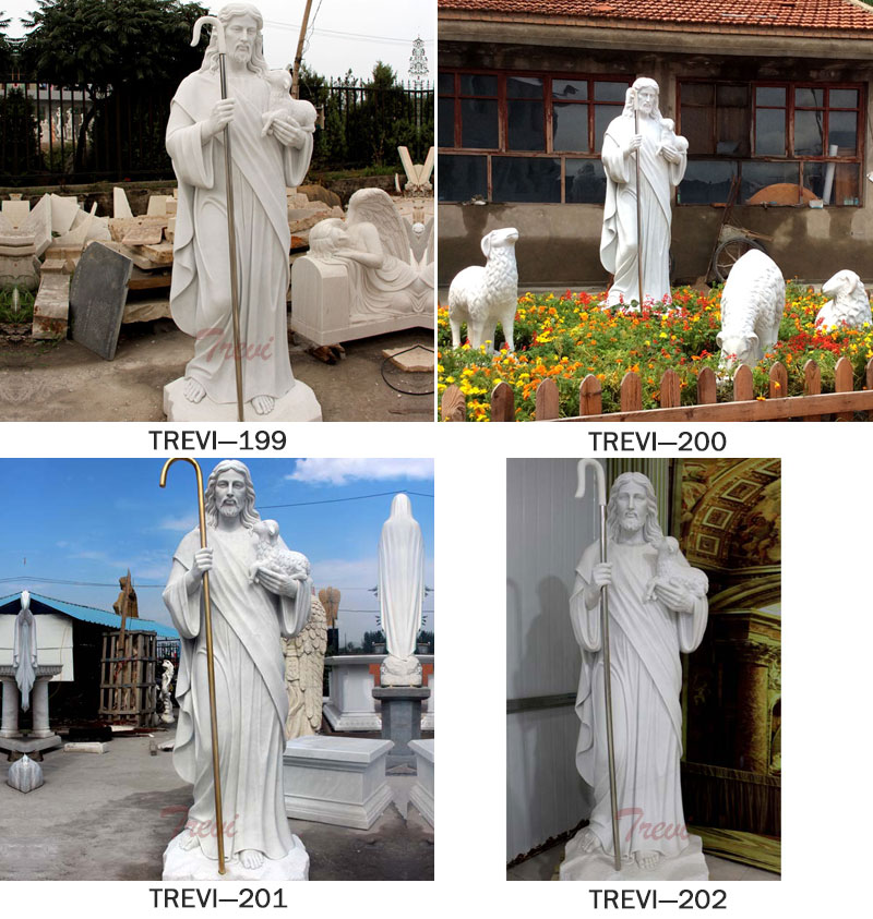 Catholic religious garden statues of shepherd Jesus for sale