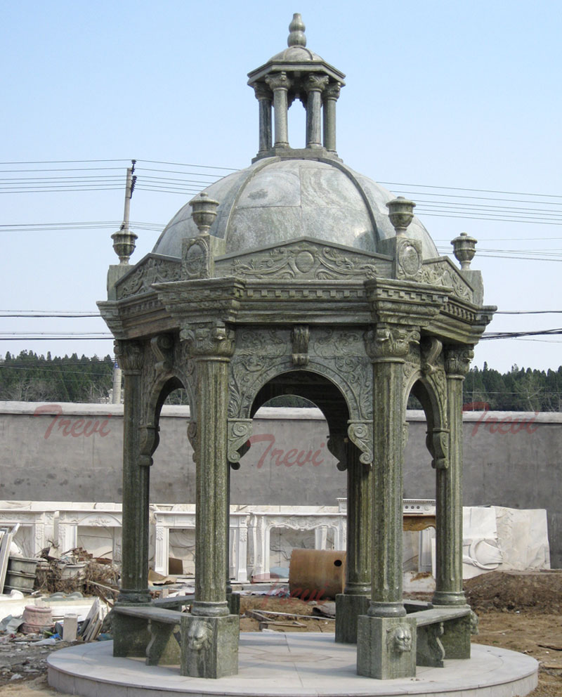 Antique Italian marble decorative gazebo for outdoor ornaments designs costs