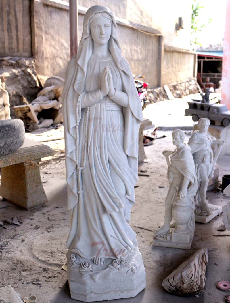 Catholic saint marble statues of our lady lourdes for garden