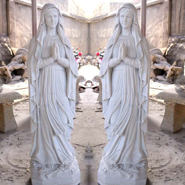 Catholic saint marble statues of our lady lourdes for outdoor garden