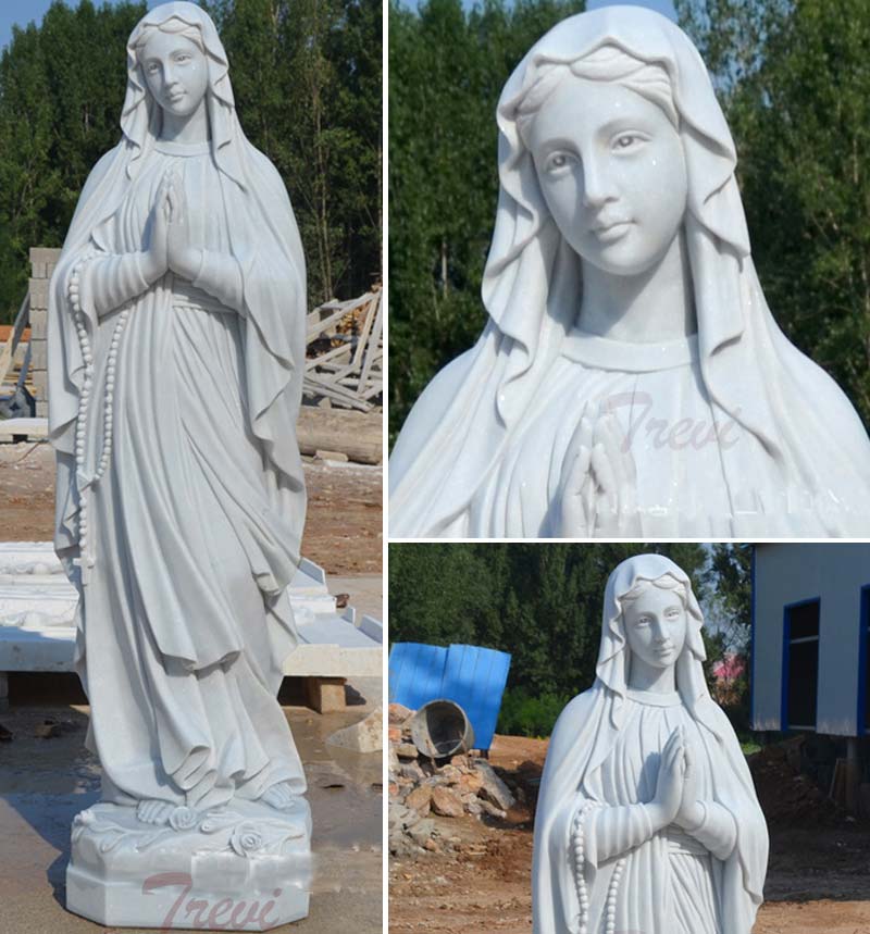 Catholic saints our lady of Lourdes blessed virgin mary marble statues for church details