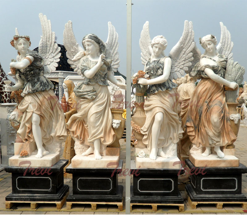 Multi color marble the four goddesses of the seasons statues for sale