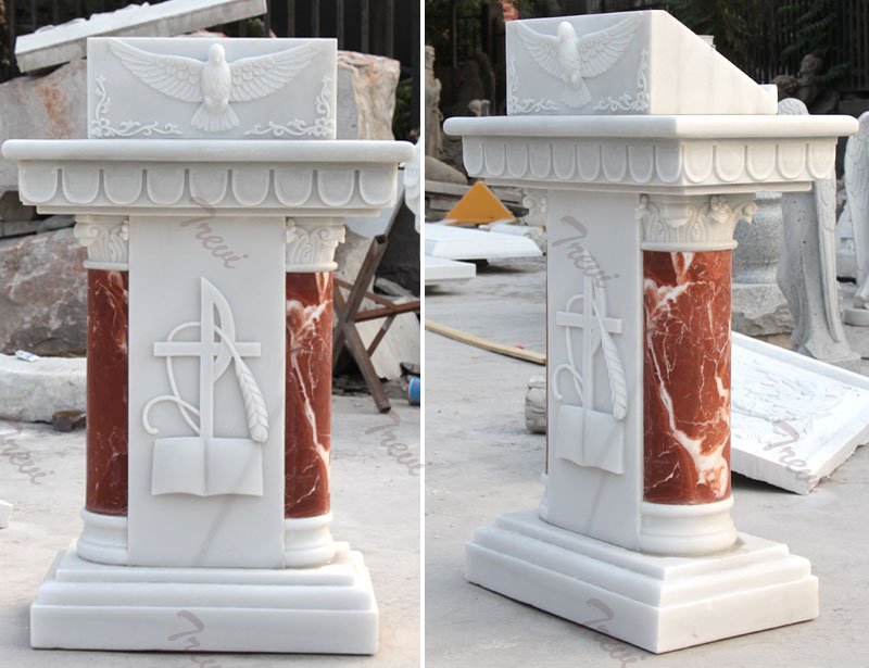 Classical church lecterns and pulpits marble furniture designs for sale