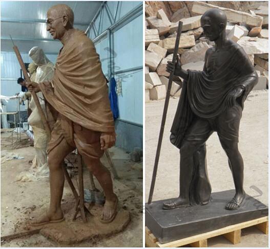 Custom india superhero life size stone statues of gandhi for sale