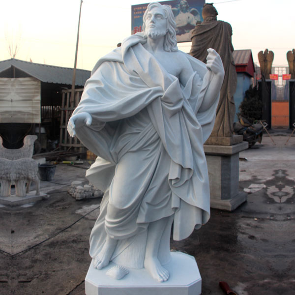 White marble Saint James statues for catholic church