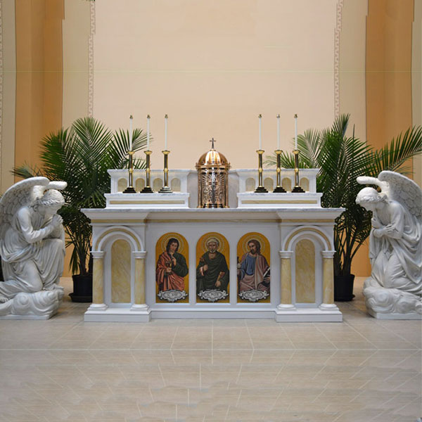 White marble church altar table,