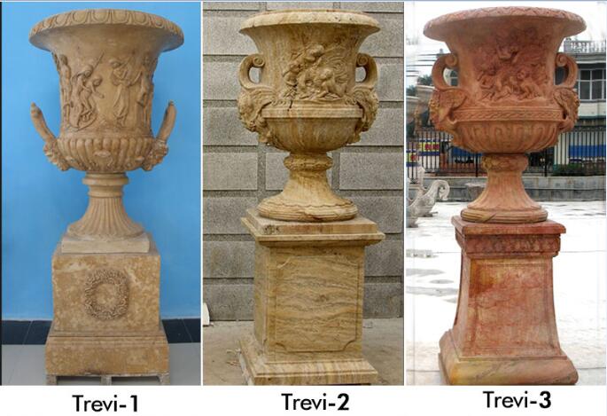 Antique marble large vase planters pots for yard decor designs