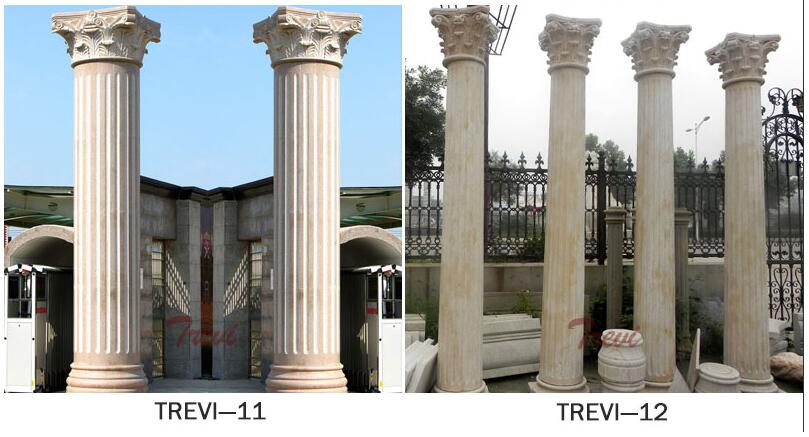 Modern large round support architectural columns for porch