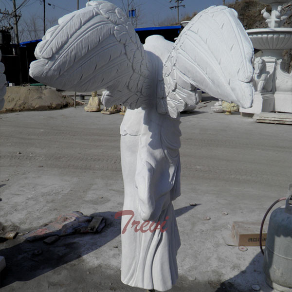 Nike winged victory goddess marble statue