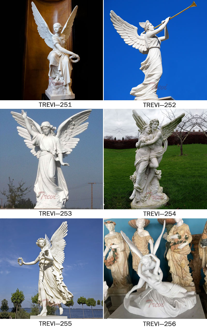 Outdoor marble angel garden statues designs