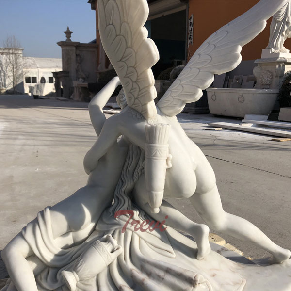 famous life size garden statue of Psyche Revived by Cupid's Kiss for sale