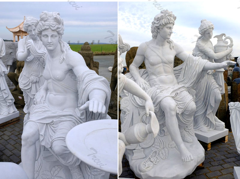 garden Apollo bath group sculpture replica outside