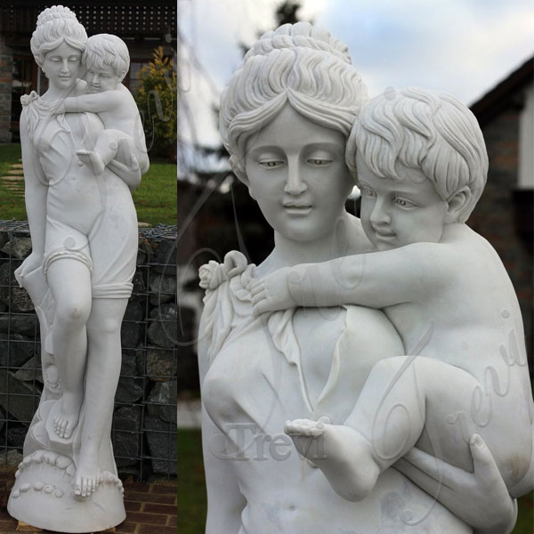Beautiful life size mother and child garden statue outdoor lawn ornaments