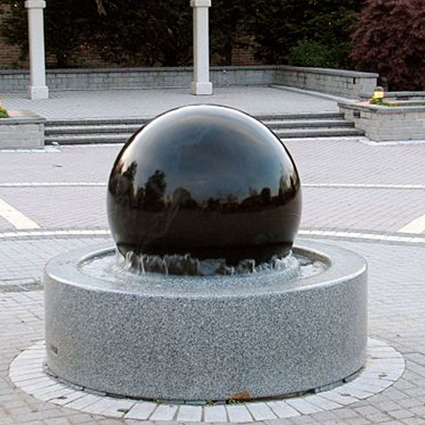 Black granite rotating ball water fountain for sale
