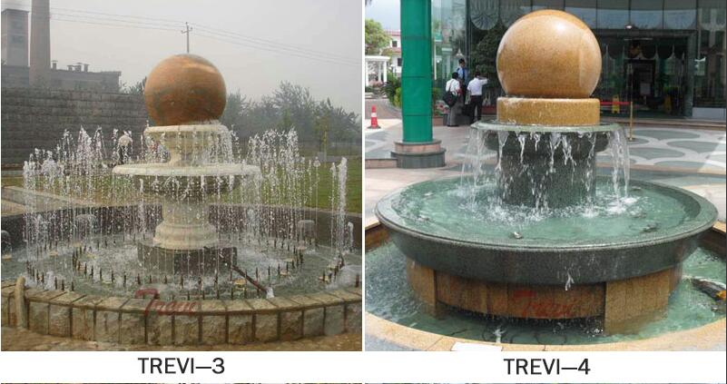 Large outdoor granite sphere water fountains for the garden