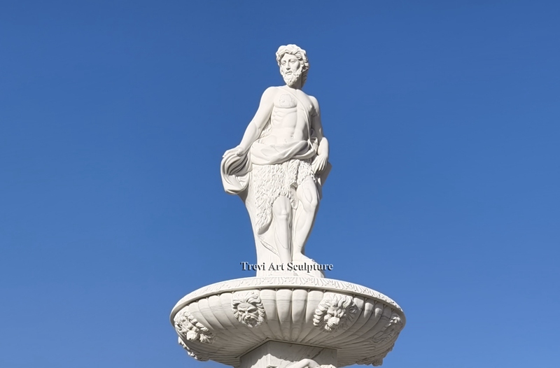 fountain with greek statues for palace