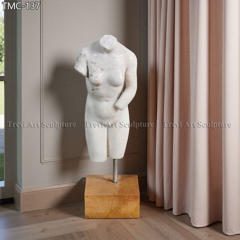 marble female torso statue
