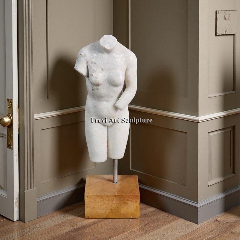 marble female torso statue for indoor decor