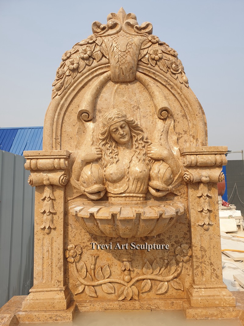 marble courtyard wall fountain for sale