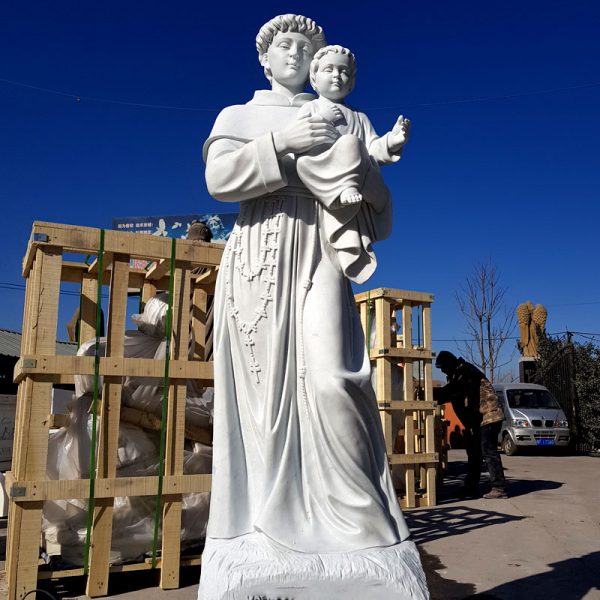 Catholic garden marble sculptures of saint Anthony with child Jesus design TCH-45