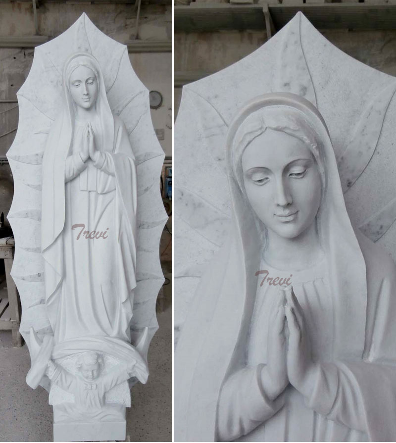 Catholic marble Our Lady of Guadalupe garden statues online TCH40