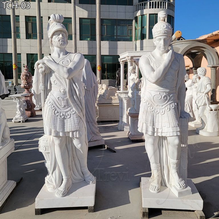 Famous Art Marble Garden Carving Sculptures of Warriors Rome