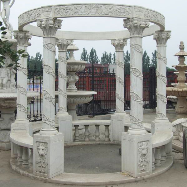 Italian design white marble garden pavilion to buy