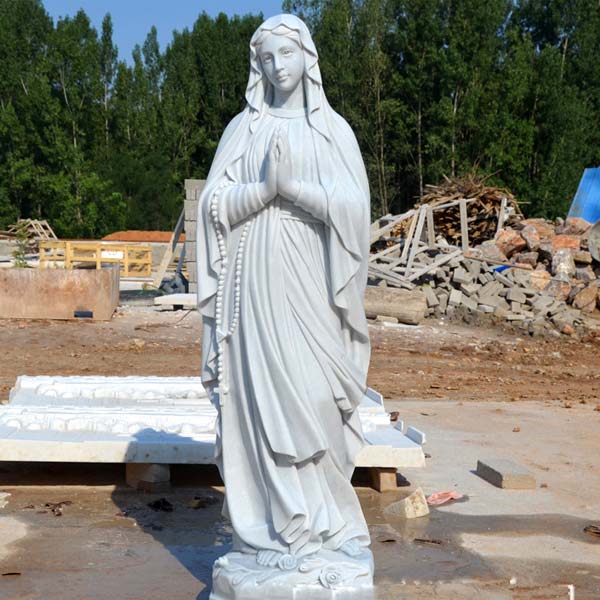 Catholic saint our lady of Lourdes blessed virgin mary marble statues for church