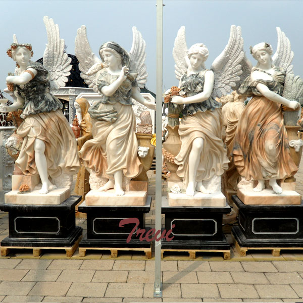 Multi color marble the four goddesses of the seasons statues for sale