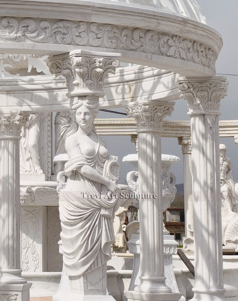 outdoor marble gazebo details