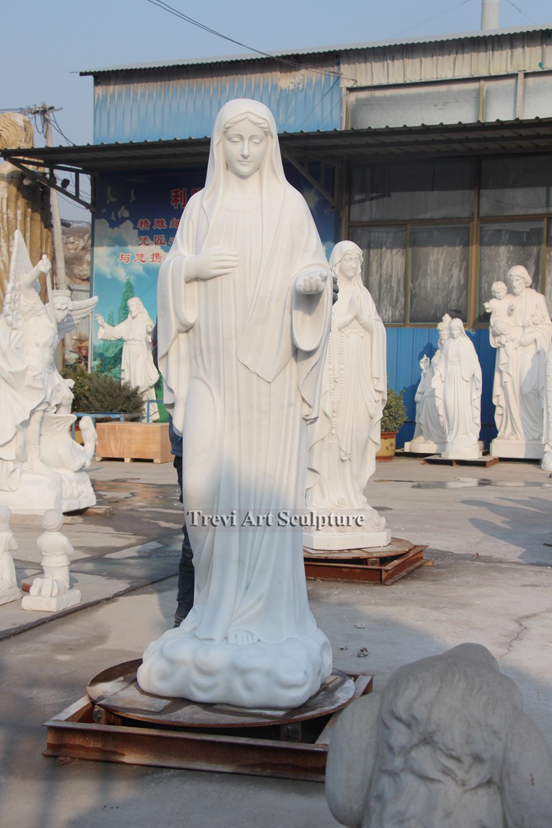5 feet marble our lady of medjugorje statues