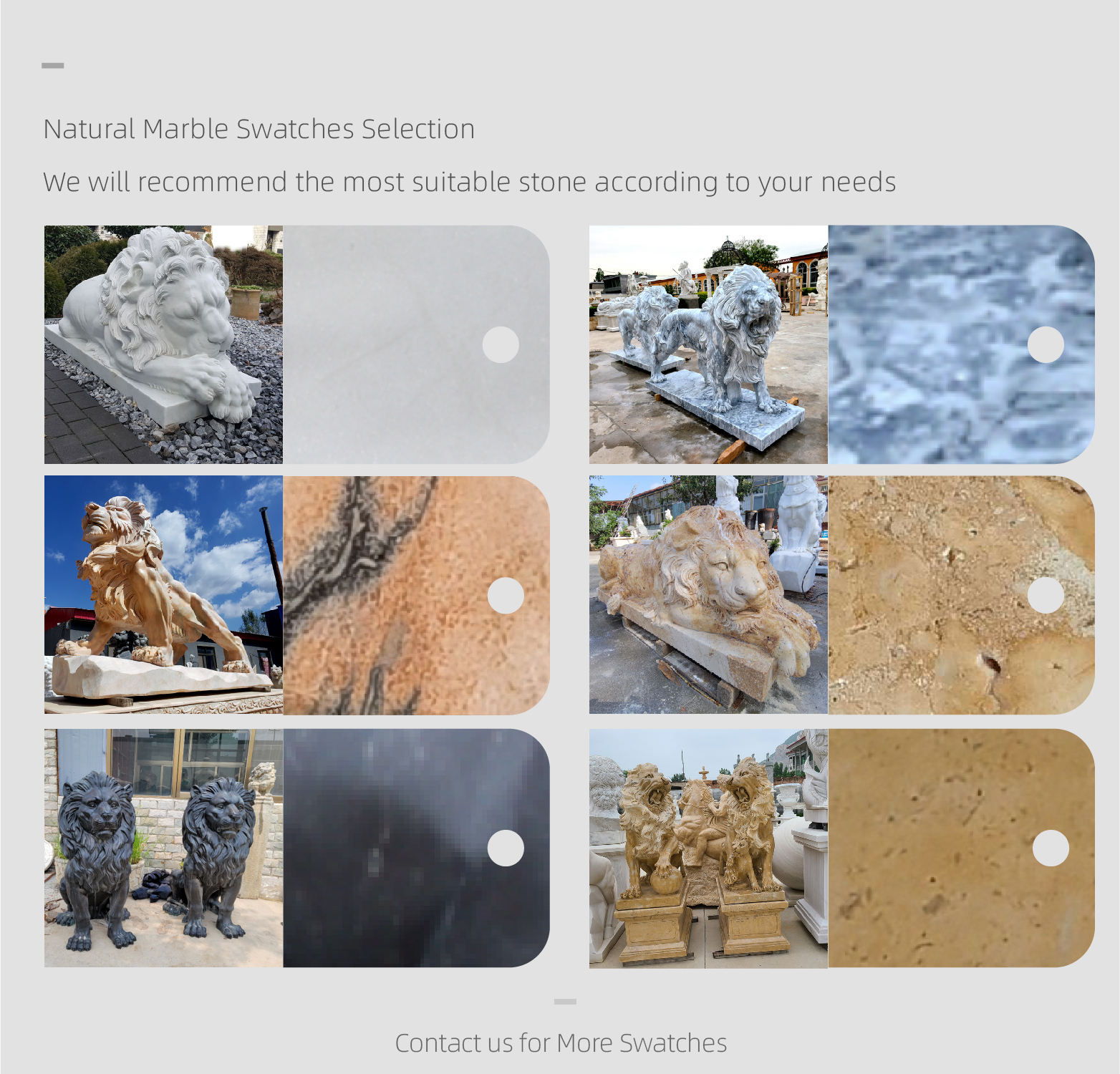 Choose the marble lion Material You Want