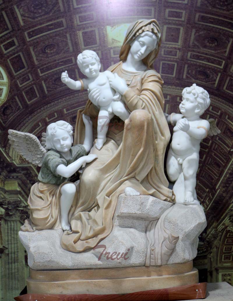 Religious church decoration michelangelo the brugge madonna and child garden marble statues for sale