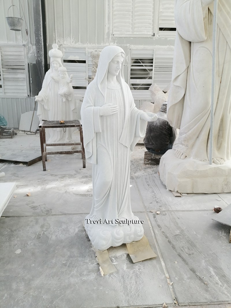 marble our lady of medjugorje statue for sale