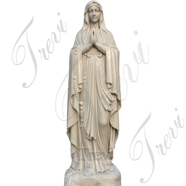 Blessed Marble Virgin Lourdes Catholic, Garden Religious Statues