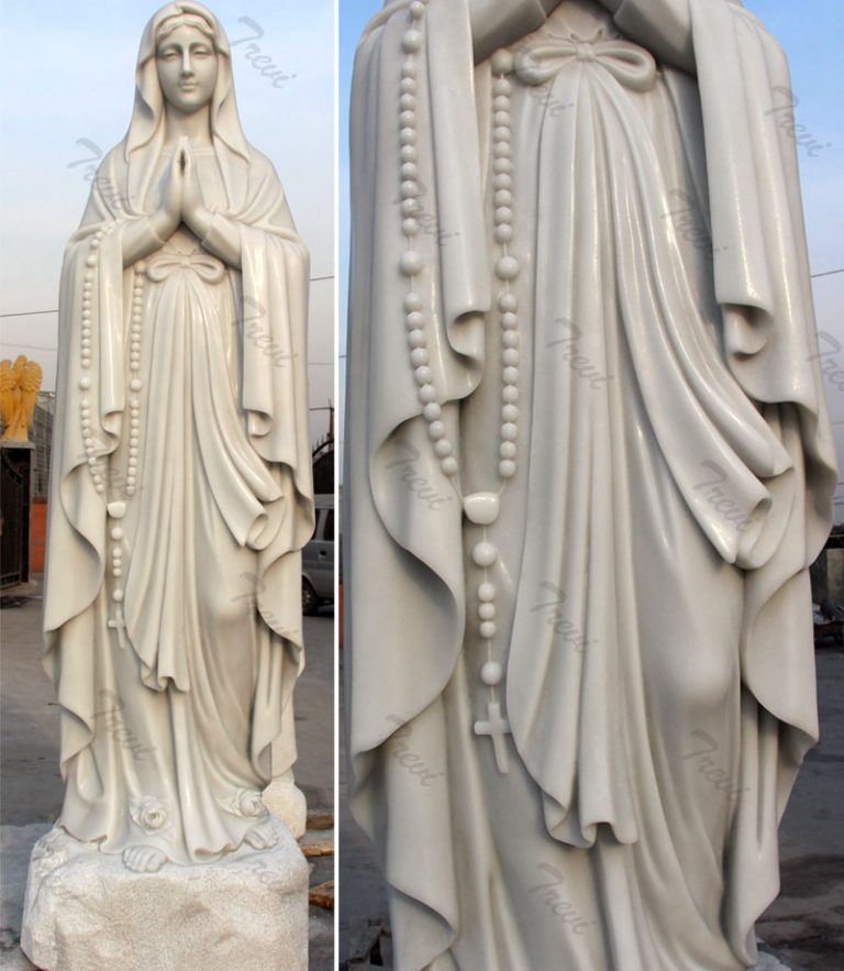 Blessed Marble Virgin Lourdes Catholic Garden Statues for Sale TCH150