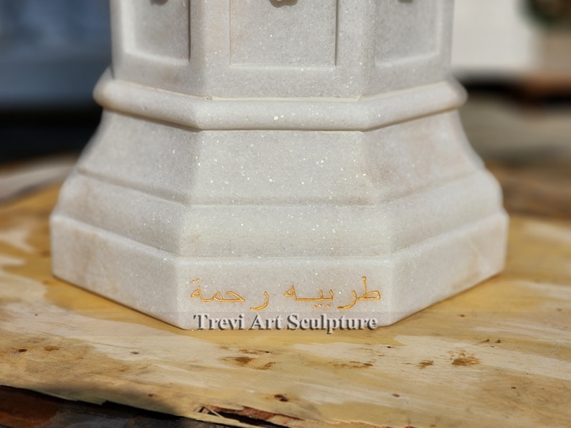 decorative marble baptismal font detailschurch