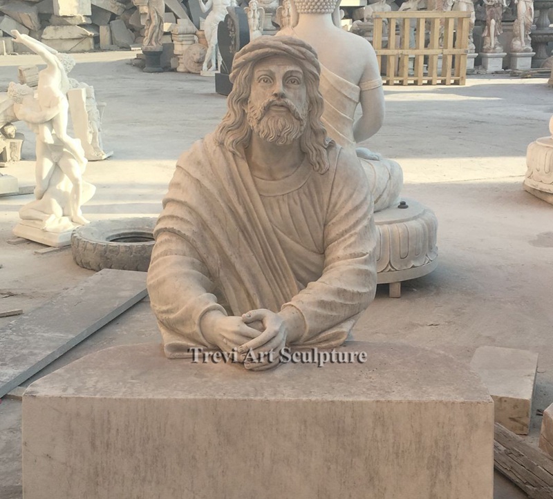 hand carved marble jesus in the garden of gethsemane statue for sale