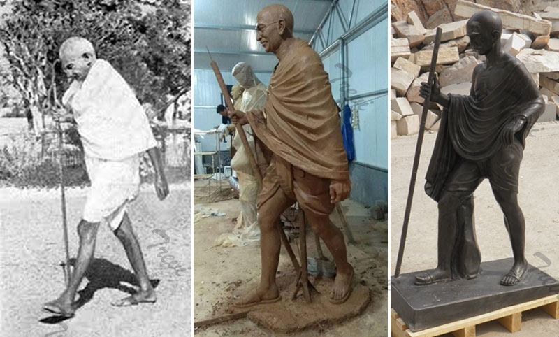 How do you custom make a india superhero stone statues of gandhi