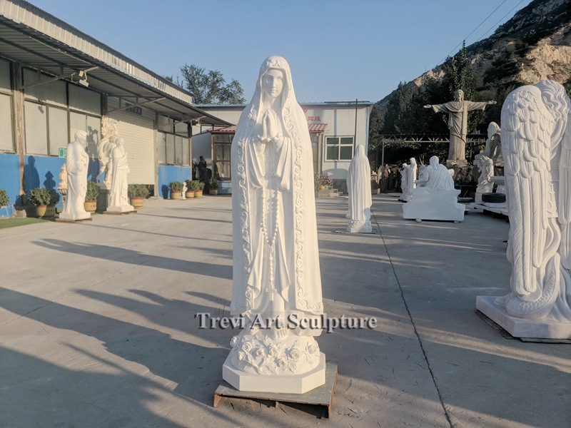 our lady of fatima saint garden marble statues