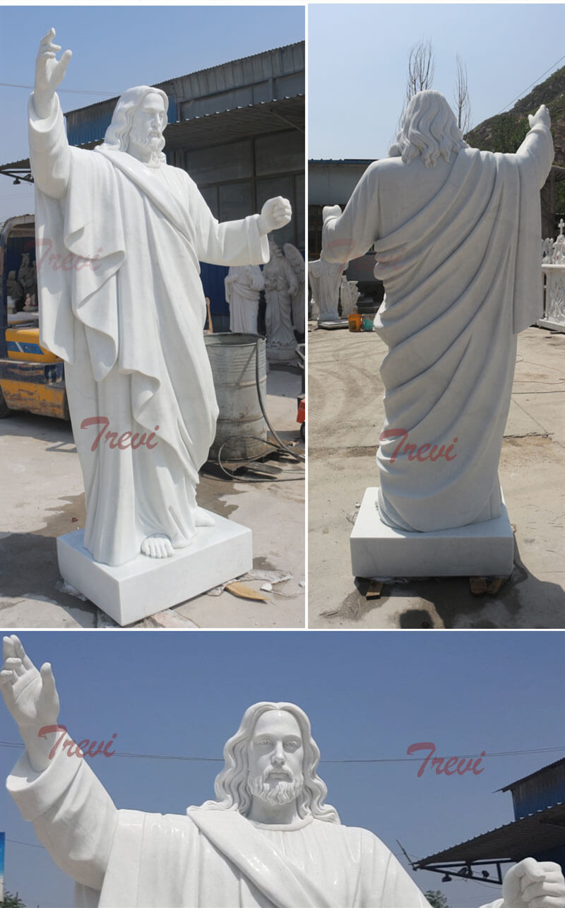 Religious-garden-marble-statues-of-large-christ-Jesus-for-catholic-church decor details