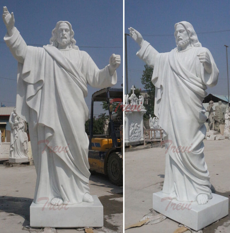 Religious-garden-marble-statues-of-large-christ-Jesus-for-catholic-church-decor details