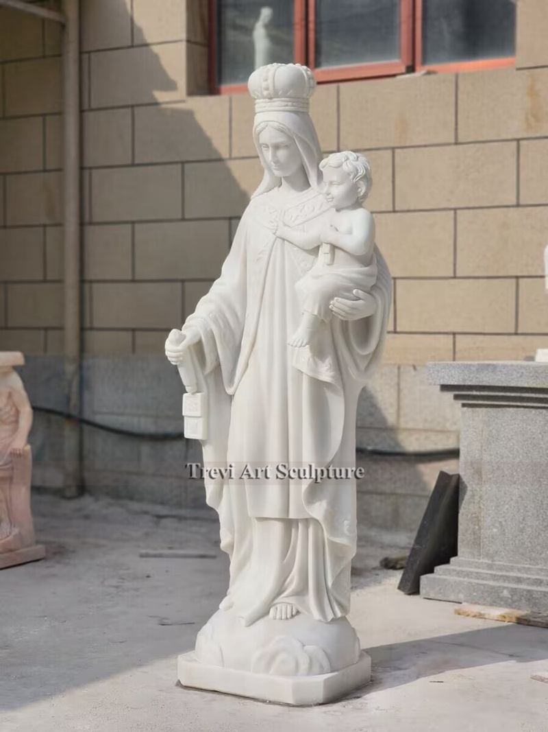 virgin mary and child statue