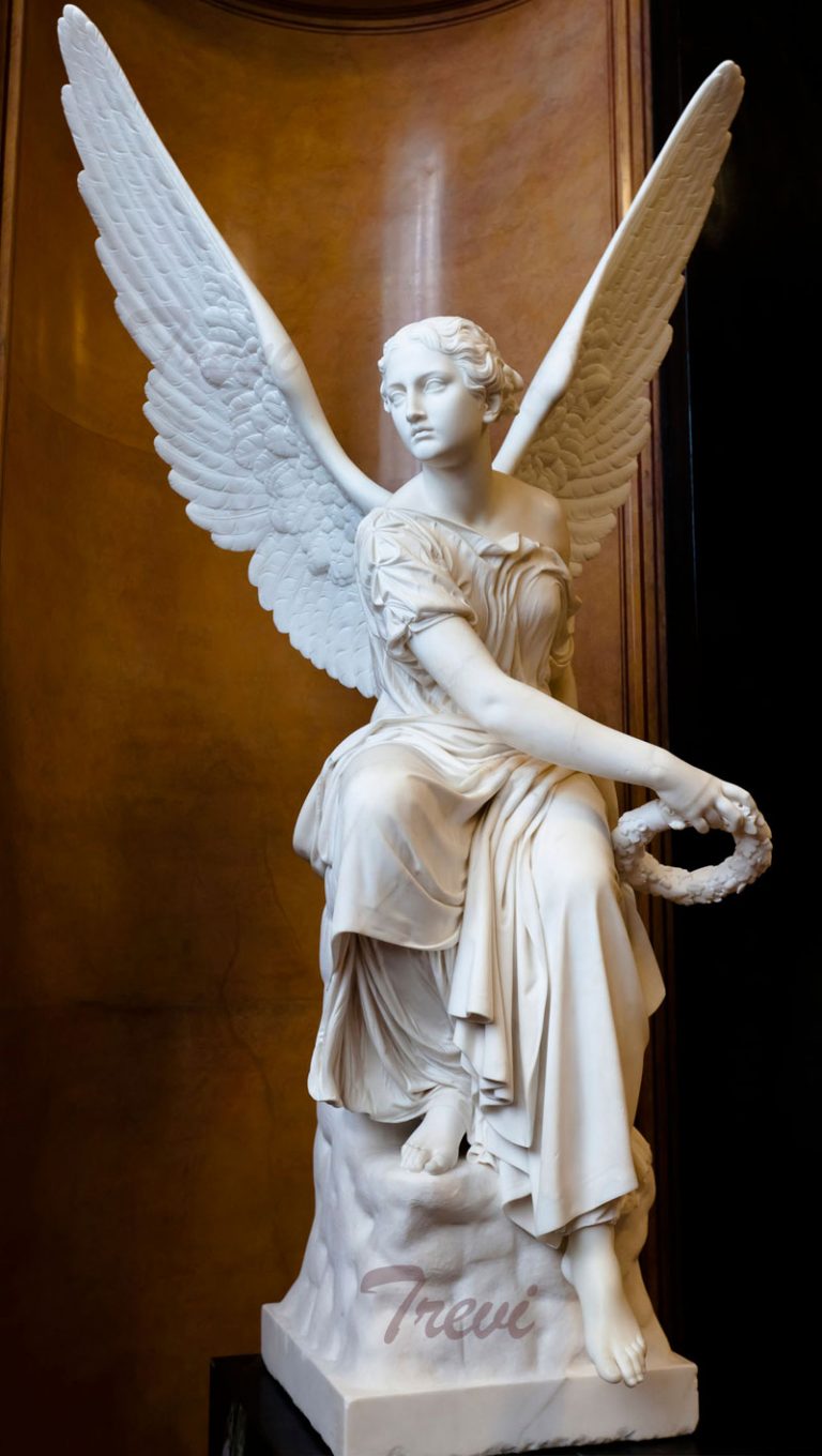 Life Size Angel Holding Flower Ring Garden Statue Bernini Replica