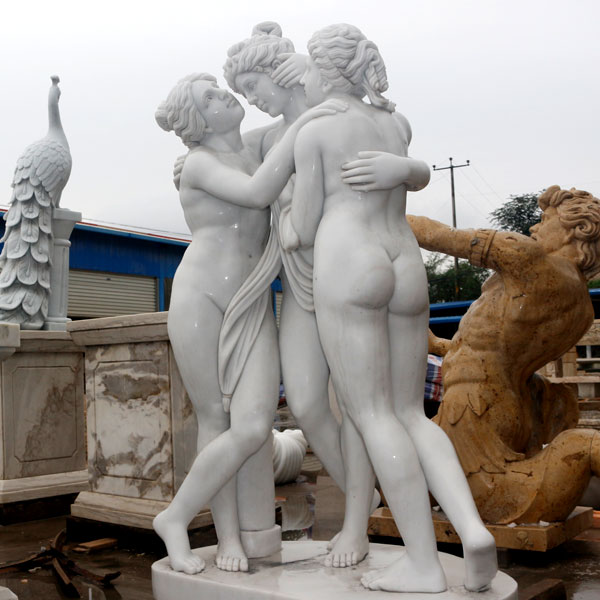 Famous marble statue group of the three graces antonio canova replica