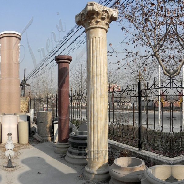 Large house solid travertine corinthian columns for sale TMC-11