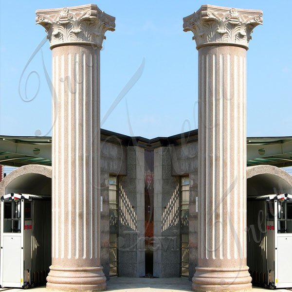 Modern large round support architectural columns for porch