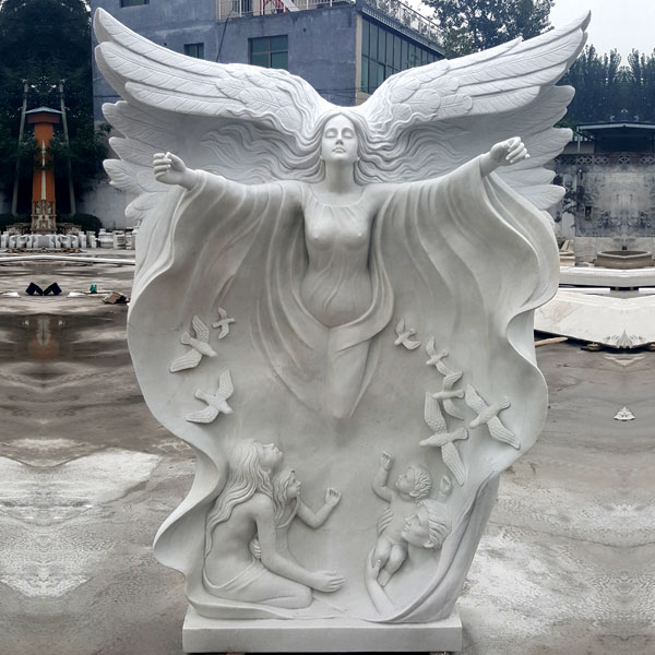 Outdoor decor nude angel garden sculpture for sale