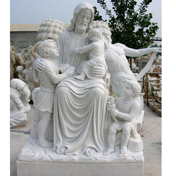 Outdoor large caholic statues of jesus christ with children designs onlne sale