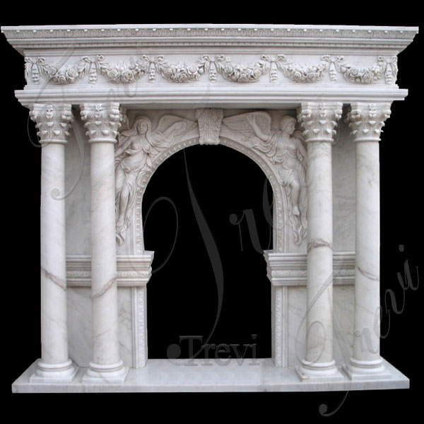 Contemporary fireplace mantels shelf with columns ideas for sale